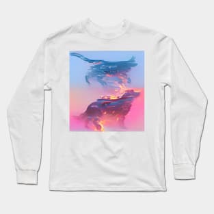 cat and dog water and fire Long Sleeve T-Shirt